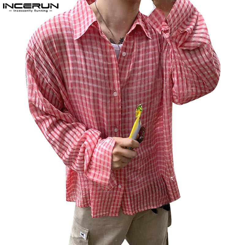 ไม่แน่นอน ผู้ชายเกาหลีลําลองหลวมจีบแฟชั่นออกแบบเสื้อแขนยาว