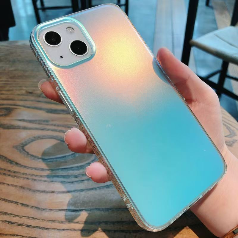 หรูหรา Matte Clear เลเซอร์ Rainbow Hard เคสโทรศัพท์สําหรับ iPhone 16 15 14 11 13 12 11 Pro Max Plus Chameleon อะคริลิคกันกระแทกฝาหลัง