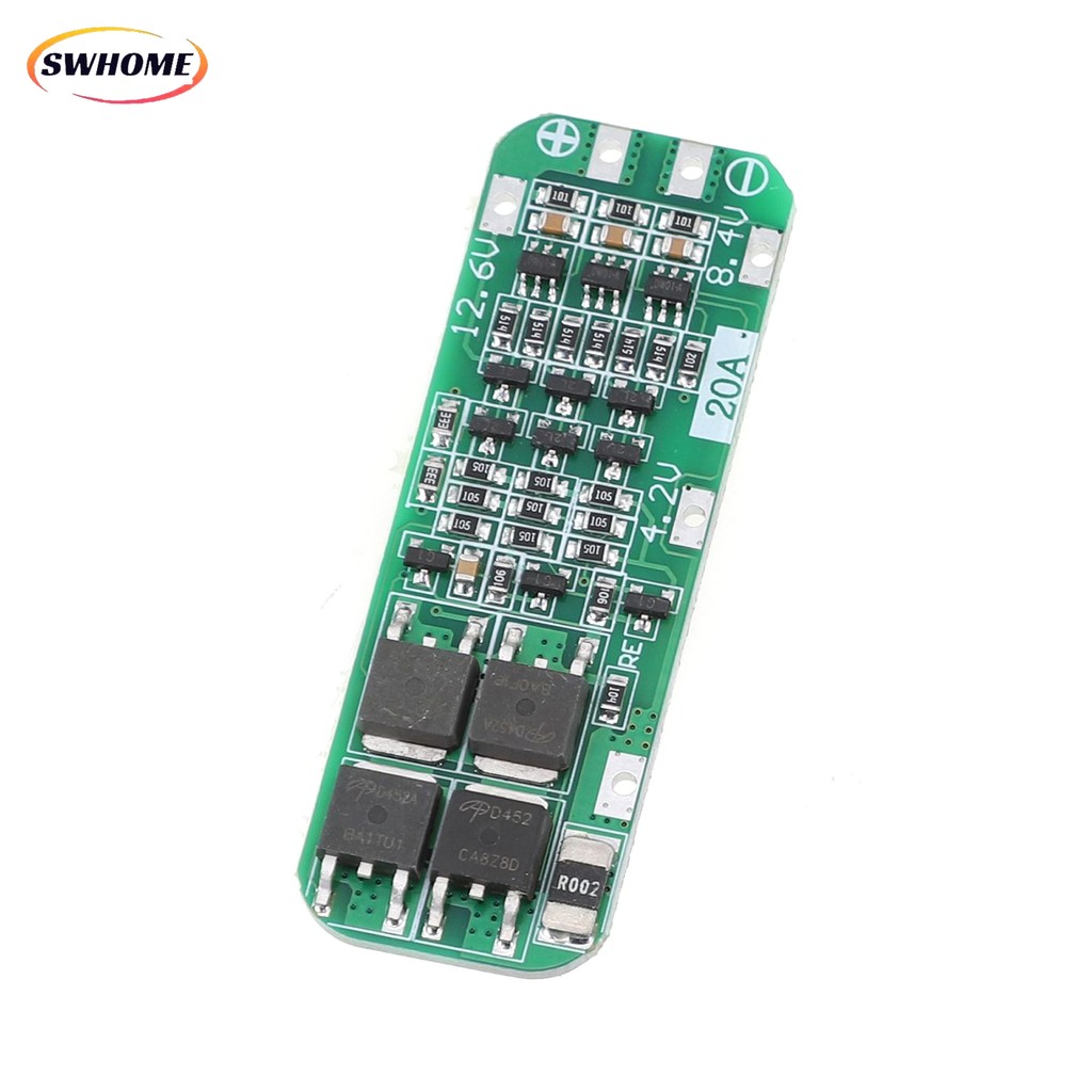 สวโฮม! 3s 20A Li-ion เครื่องชาร์จแบตเตอรี่ลิเธียม PCB บอร์ดป้องกัน 12.6V โมดูลเซลล์ สต็อกพร้อม