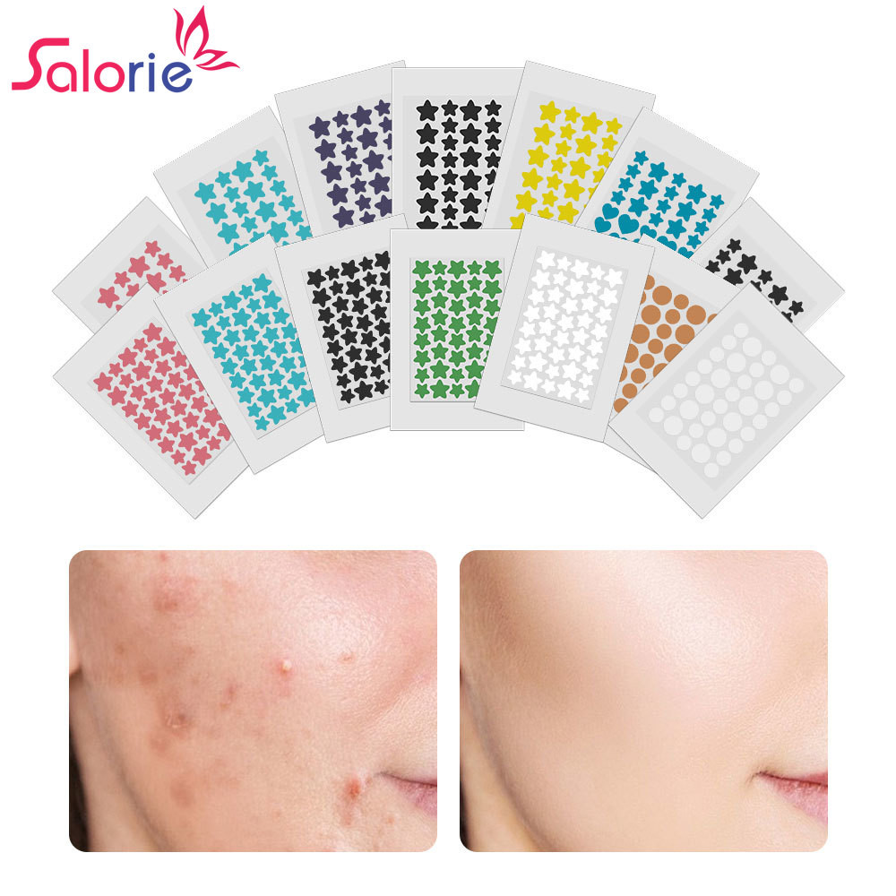 Salorie แผ่นแปะสิว รูปหัวใจ ดาว น่ารัก สีสันสดใส สําหรับติดตกแต่งสิว 28/36/40 ชิ้น Acne Patches