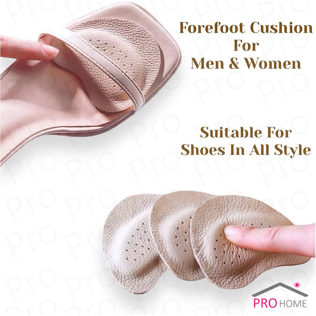 Prohome แผ่นรองเท้า กันลื่น ฟองน้ําหนาติดหน้าเท้า ยืดหยุ่นนุ่มเท้า  Women insoles