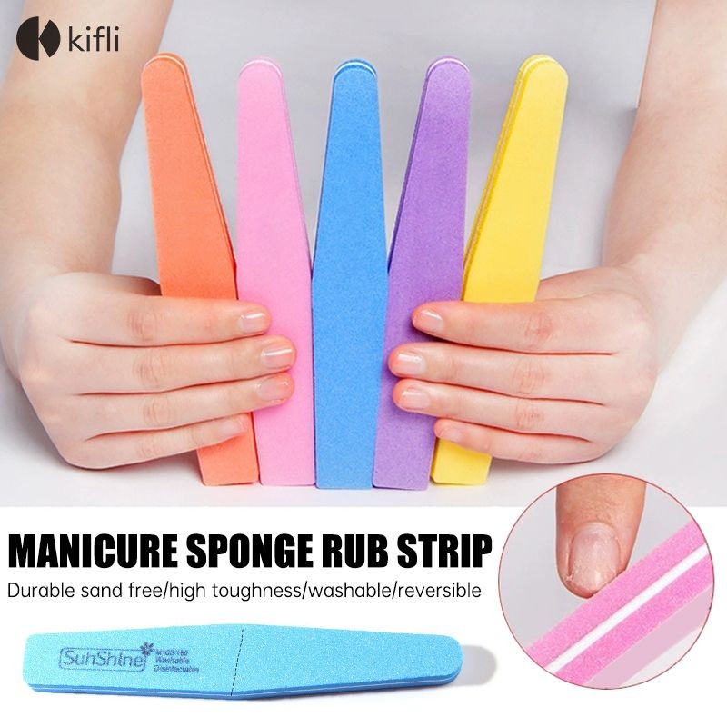 kifli.thNail Art Sponge Rubbing Strip แถบขัดเล็บ ตะไบเล็บสองด้าน-KI – โปรปัง