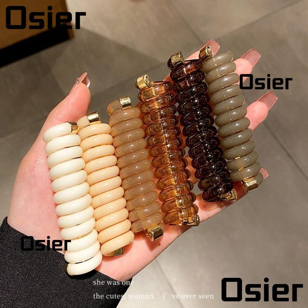 โอเซอร์1เชือกผม,9สีพลาสติกสายโทรศัพท์ผูกผม,อุปกรณ์ผมน่ารักทําเองยืดหยุ่นตรงผมผูกสาวผู้หญิง