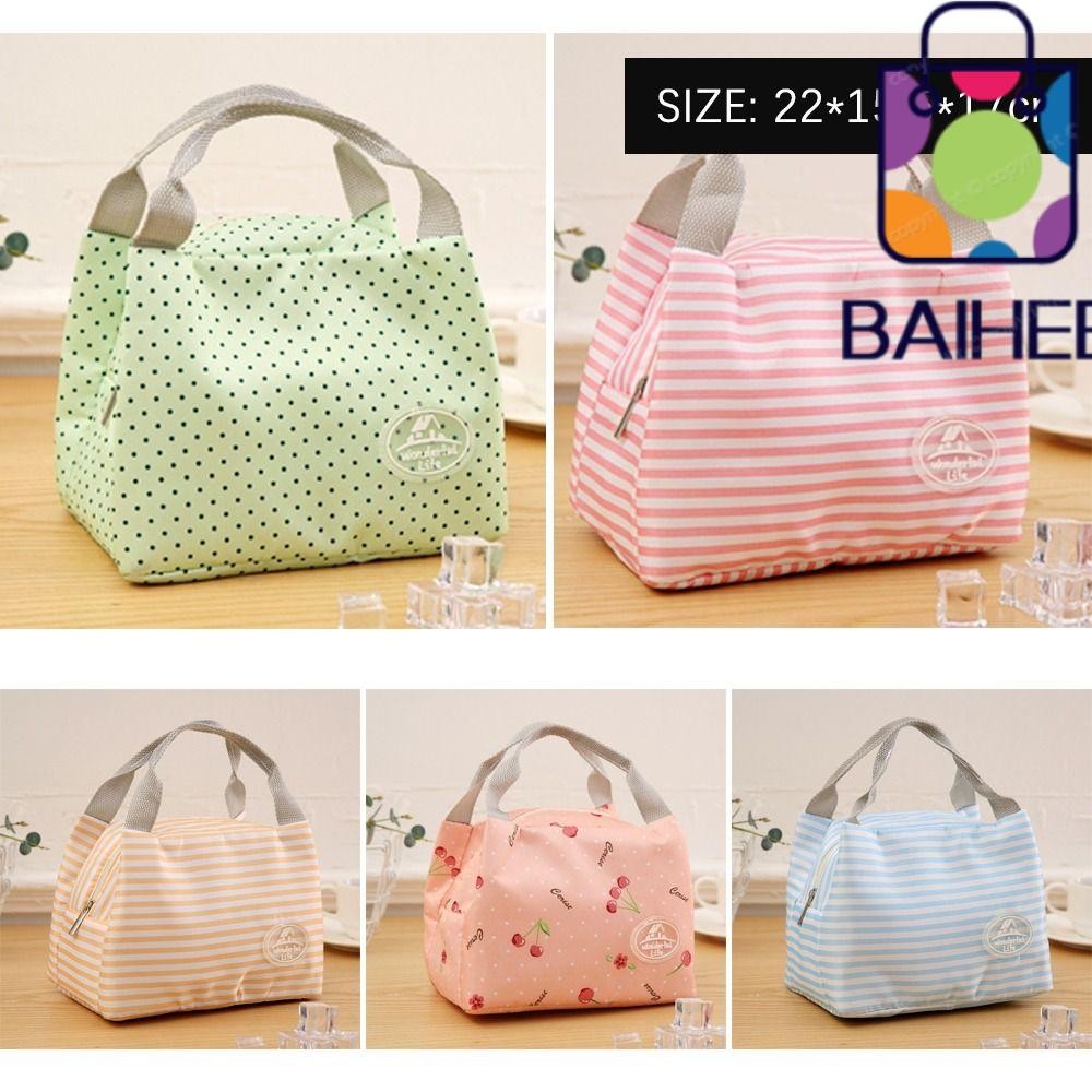 ไป๋เฮ กระเป๋าใส่ข้าวกลางวัน, ภาชนะบรรจุอาหารความร้อนถุงเย็นอุ่น, แบบพกพาฉนวนส่งอาหารถุงเก็บอาหารปิกนิก