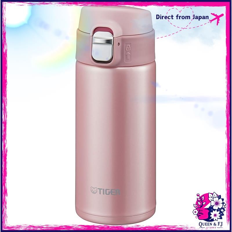 TIGER Stainless Steel Bottle, Peach Blossom, 360ml, Sahara MMJ-A361-PB