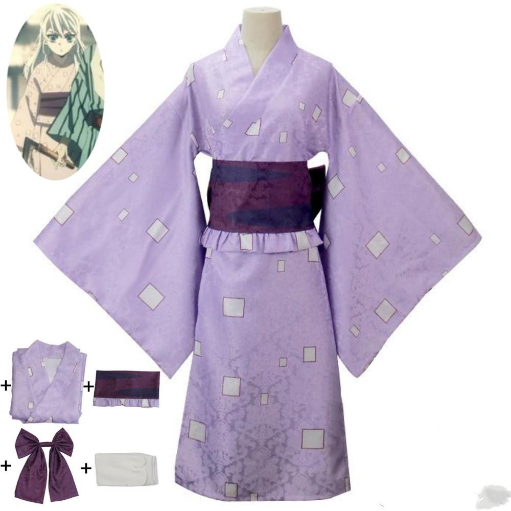 อะนิเมะ Daki Ume Entertainment District Arc Yuukaku-Hen คอสเพลย์เครื่องแต่งกายชุดกิโมโนฮาโลวีน Carni