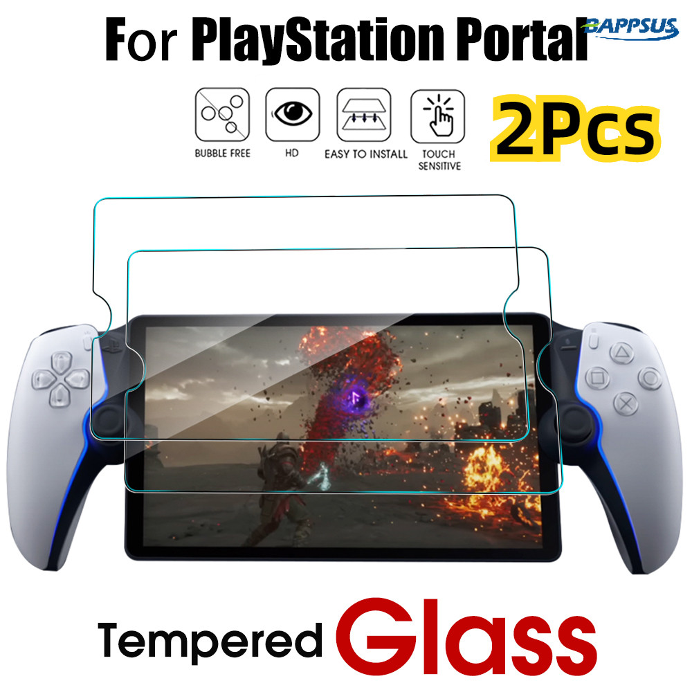 2 ชิ้น High-Definition เกมคอนโซลฟิล์มนิรภัย/ง่ายปฏิบัติคลุมทั้งหมดปกป้องหน้าจอสําหรับ Sony PlayStation Portal