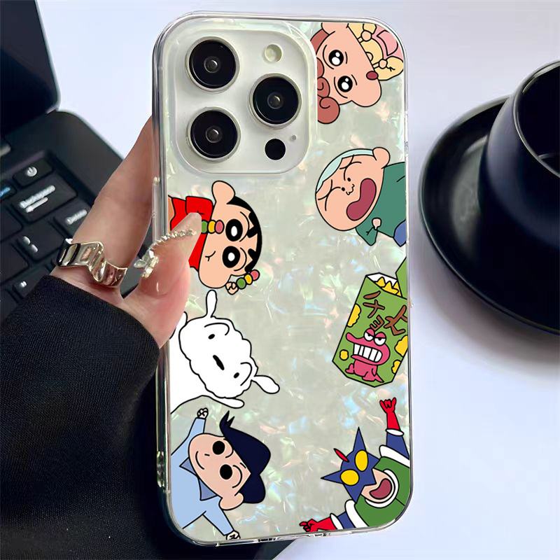 นิ่มกันกระแทกเคสโทรศัพท์ เคสสำหรับ เคส iphone 11 เคสไอโฟน 13 14 15 12 XR 7 8 6 Plus X XS 15 Pro MAX เครยอนชินจัง