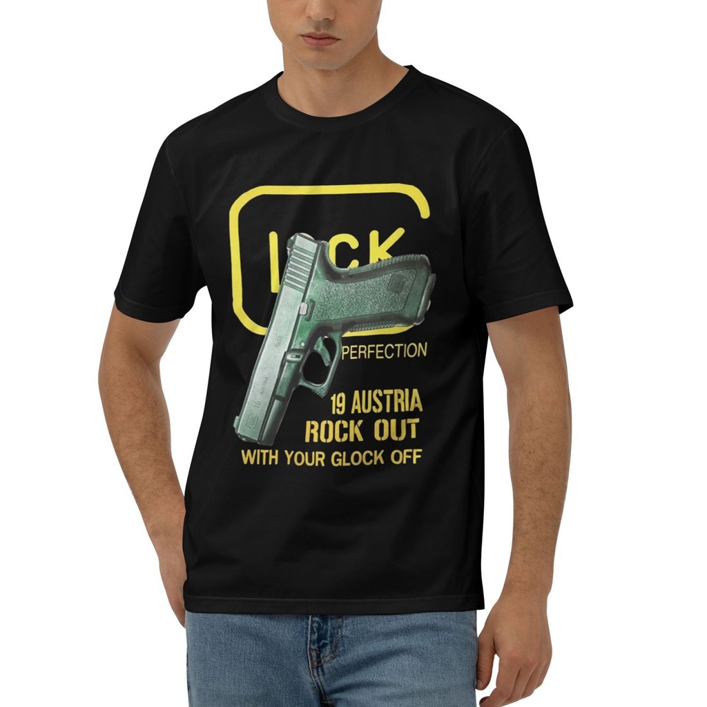 Glock 19 Your Glock Off Gunn Novelty ManS Tshirt ผ้าฝ้ายใหม่