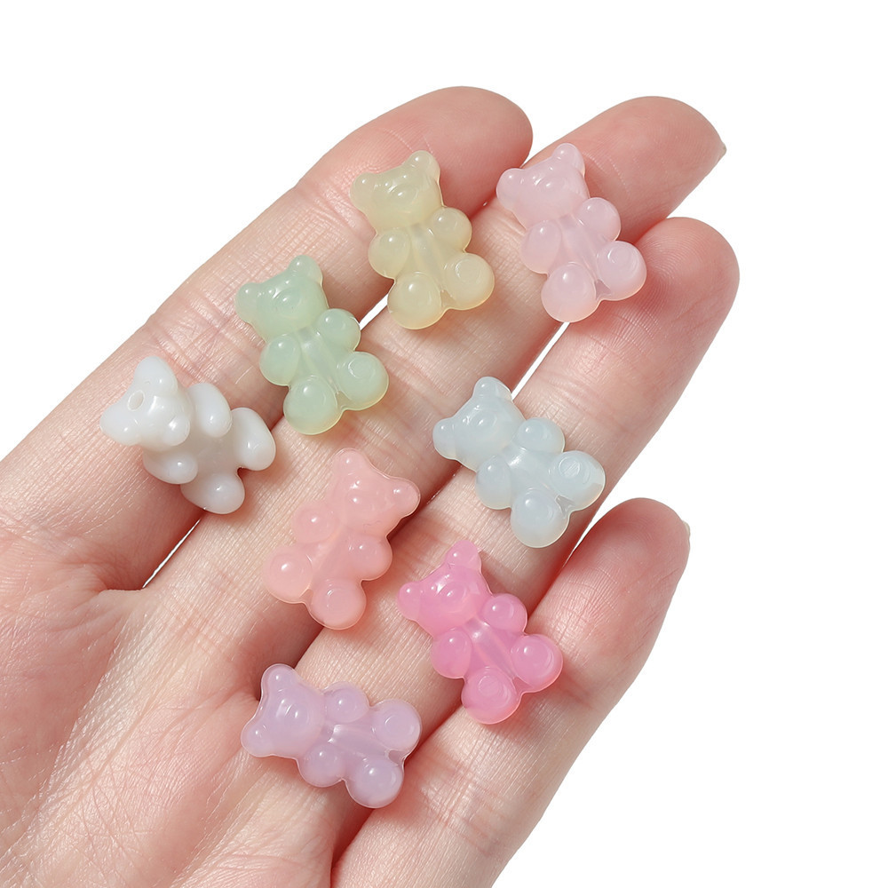 St. kunkka 20 ชิ้นอะคริลิคหมีลูกปัดเยลลี่สีหมีลูกปัดสําหรับ DIY สร้อยข้อมือสร้อยคอทํา ราคา ถูกที่สุด ดีลบีเคเค แกลเลอรีภาพที่ 7