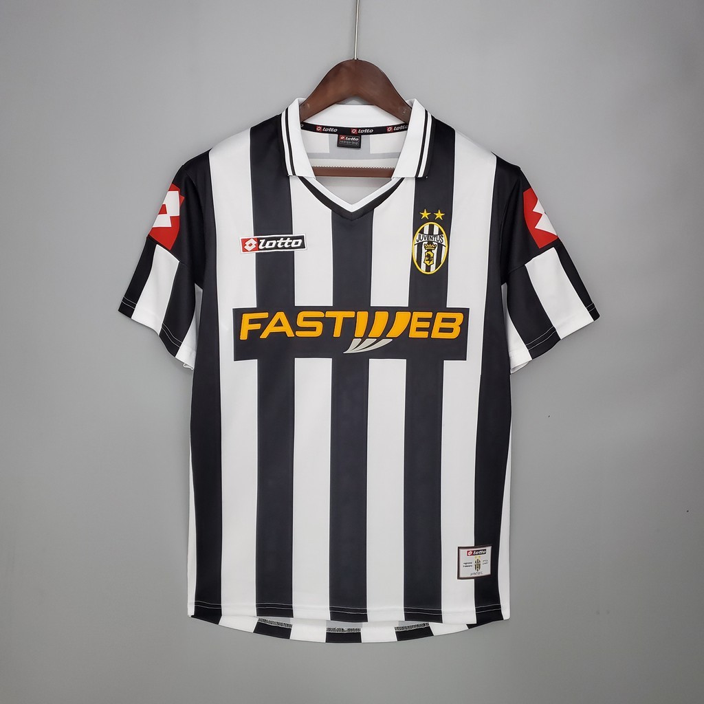 Juven tus 01-02 Home Away Retro Soccer Jersey Football #NEDVED #DEL ไพโร