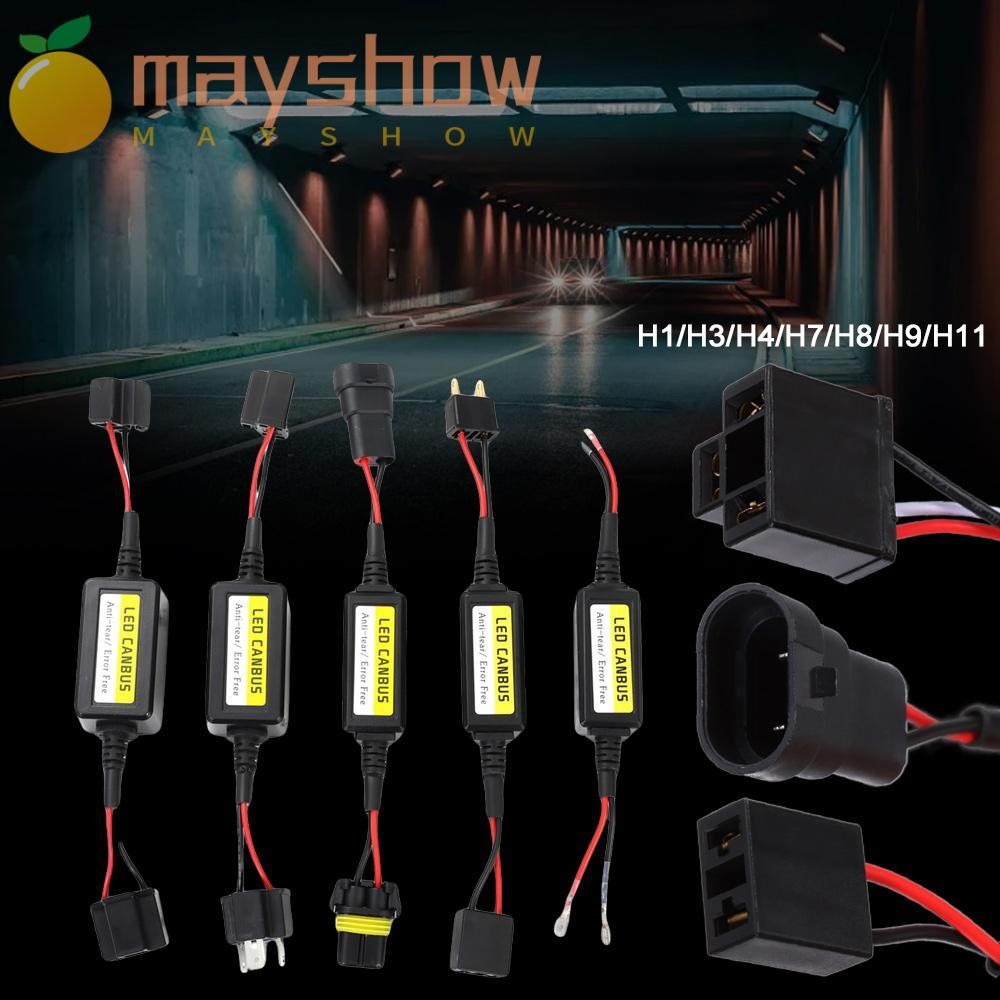 Mayshow LED Canbus ถอดรหัส h1/h3/h4/h7/h8/h9/h11 เครื่องมือสีดํากําจัดความผิดพลาด