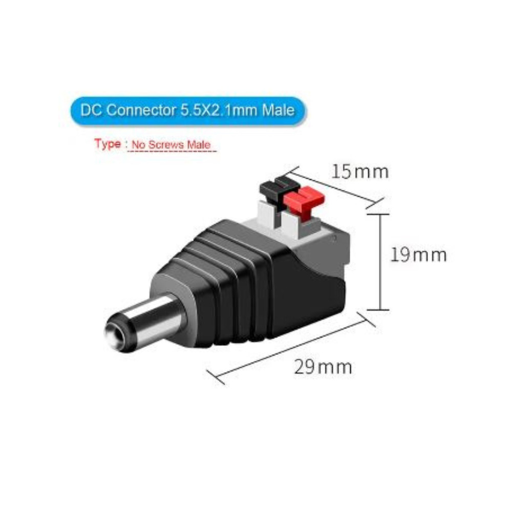 DC Power Jack DCแจ็คดีซี แจ็คกล้องวงจรปิด แจ๊คตัวเมีย แจ๊คตัวผู้ แบบขัน / แบบกด / แบบสาย
