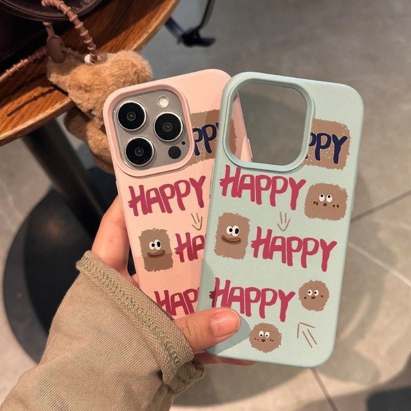 Happy Cookies สําหรับ Apple 15 เคสโทรศัพท์ IPhone14plus ใหม่ 13Pro Anti-drop 12 รูปแบบหนัง 11promax น่ารัก Xs Niche 7/8 Plus ซิลิโคนนุ่มกรณี