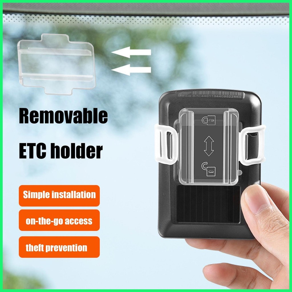 Toll Pass Holder ที่ถอดออกได้ Toll Pass Windshield Mount Easy Pass Holder ครีมกันแดดแบบพกพา EZ Pass 