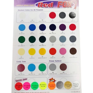 สีสเปรย์​ Redfox (เรดฟ๊อกซ์) ‼️ของแท้‼️ขนาด​ 400 ซีซี