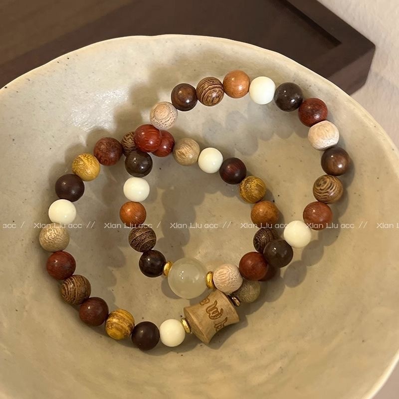 สร้อยข้อมือผู้หญิงเครื่องประดับลูกปัดสไตล์ชนเผ่าแบบใหม่สร้อยข้อมือแบบเซนสไตล์จีนโบราณแบบใหม่สำหรับผู้ชาย
