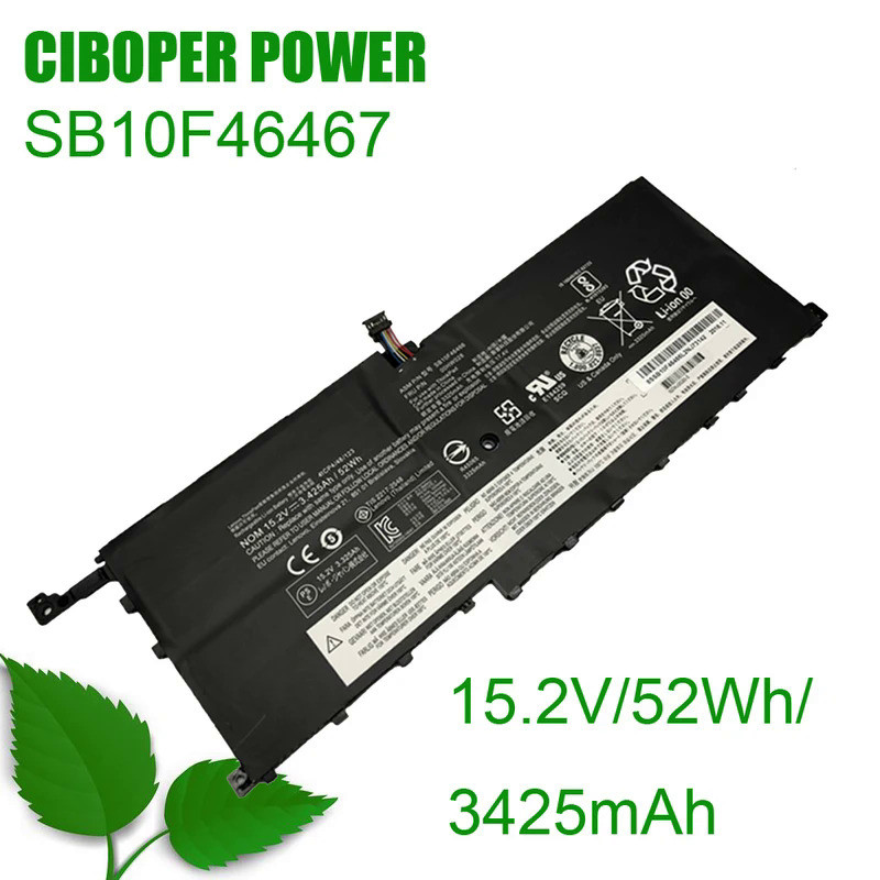 CP Laptop Battery 01AV439 SB10F46467 52Wh For ThinkPad X1 Yoga Carbon 2016 Type 01AV409 00HW029 00HW