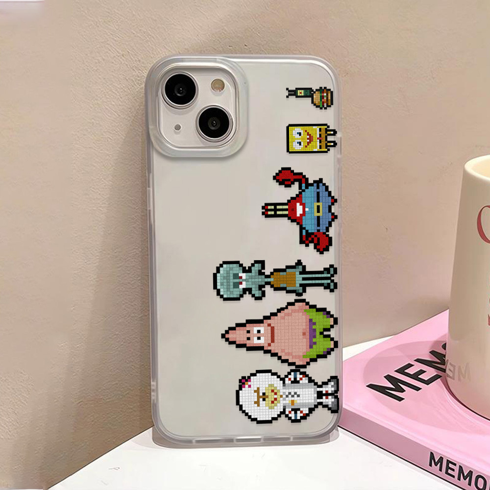แข็ง เคสไอโฟน 11 สําหรับ เคส iPhone 13 14 11 12 15 Pro Max 15P 14Plus เคสซิลิโคนกันกระแทก กรณีแฟชั่น