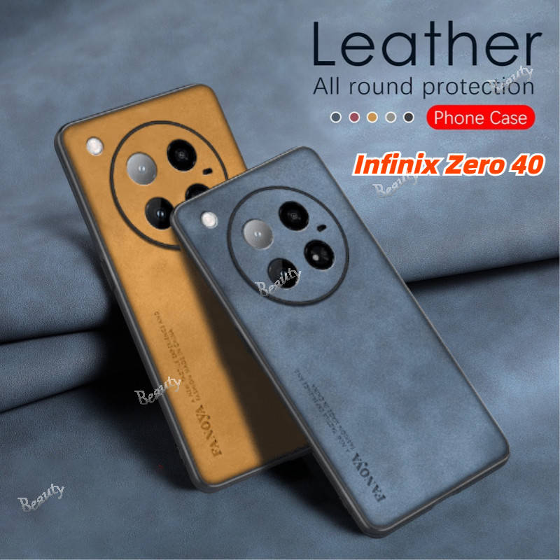 หรูหราปลอกหนังหนังแกะสําหรับ Infinix Zero 40 4G Z40 Zero30 Zero40 Infinix Zero 40 5G 2024 ซิลิโคนนุ่ม Matte Textured Lambskin เคสโทรศัพท์กันกระแทกกันชนปกหลัง