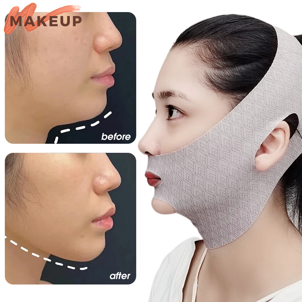 สายรัดยางยืดยกรูปตัว โวลต์ - เข็มขัดนวดผ่อนคลายใบหน้าระบายอากาศ-ใบหน้ายกแถบต่อต้านริ้วรอย-ผู้หญิงคางแก้มผ้าพันแผลกระชับสัดส่วน-เครื่องมือดูแลควา