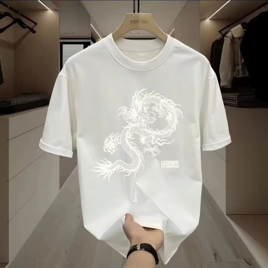 (จัดส่งตลอด 24 ชั่วโมง)Woo Right เสื้อยืดชาย ผ้าฝ้าย 100% คอกลม ไม่หย่อนคล้อย เสื้อยืดโอเวอร์ไซส์ สวมใส่สบาย พิมพ์ลาย52