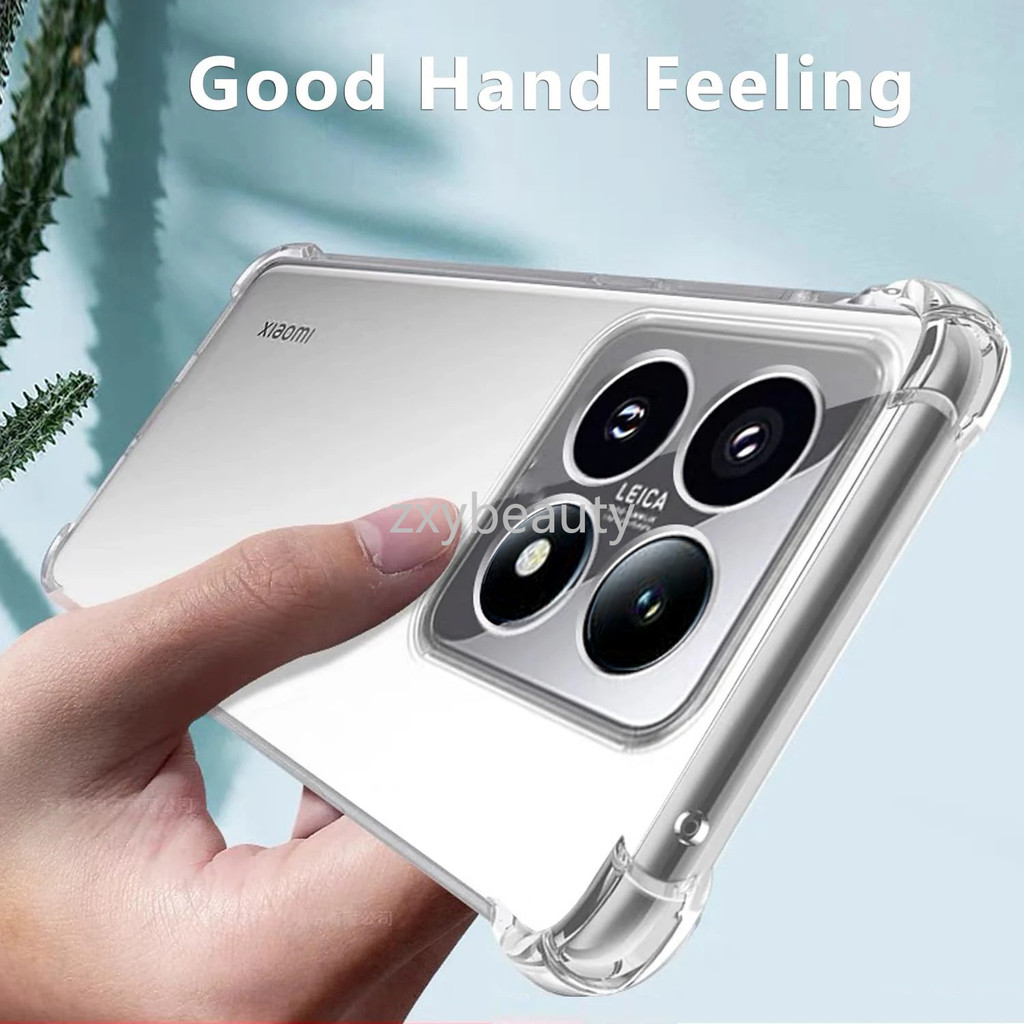 Xiaomi 14T Pro 5G 2024 กรณีถุงลมนิรภัยใส Anti-Fall ป้องกัน Shell สําหรับ Mi14T Mi 14TPro Mi14 Slim กันกระแทก