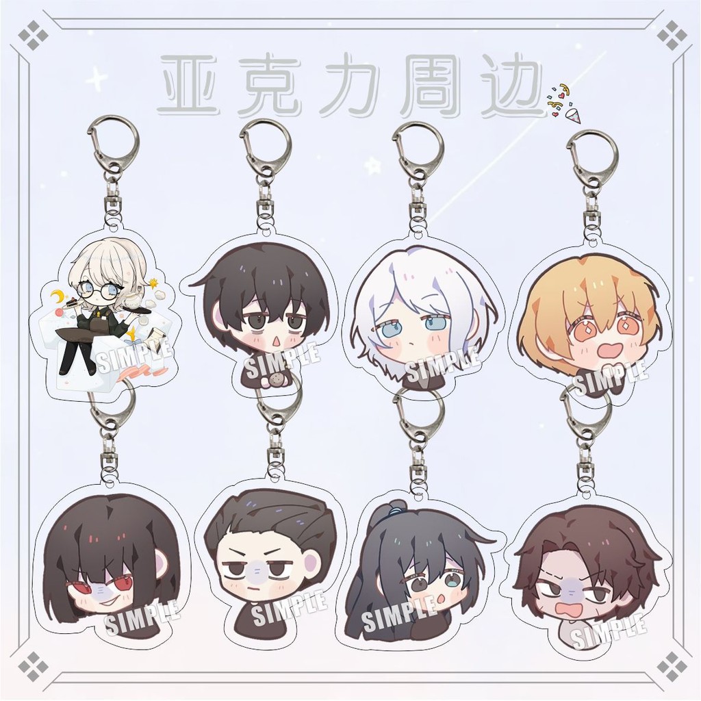 Limbus บริษัท Anime KeyChain Lobotomy Corporation Men Key Chain สําหรับผู้หญิงแฟชั่น Creative Figure อะคริลิคพวงกุญแจจี้ของขวัญ