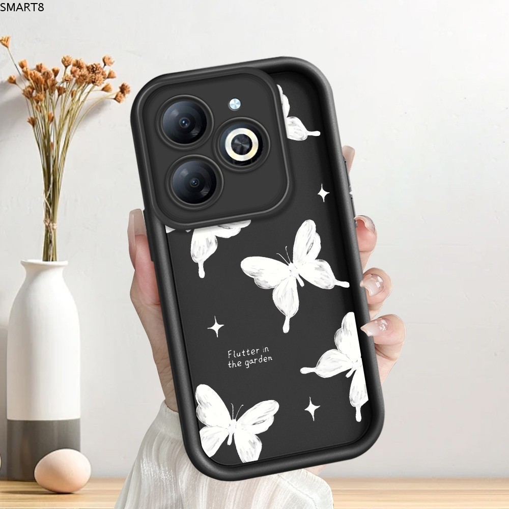 For Infinix Smart 8 เคสอินฟินิกซ์ เคส JGS New Original Design Soft Liquid Silicone Camera Protection Phone Case Cover