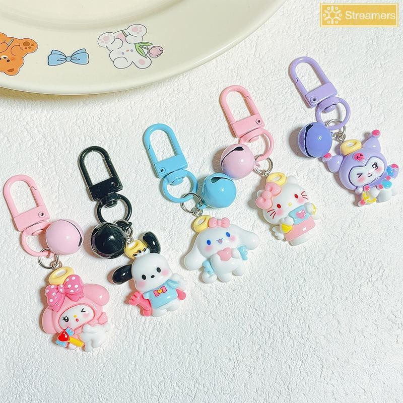 {Streamers} Kawaii การ์ตูน Kuromi Melody Pochacco Cinnamoroll Kt แมวจี้น่ารักอะนิเมะพวงกุญแจกระเป๋าแขวนอุปกรณ์ตกแต่งของขวัญใหม่