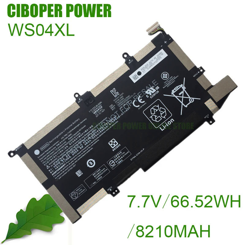 CP Genuine Laptop Battery HSTNN-DB9Z WS04XL 7.7V/66.52WH/8210MAH L97352-2C1 For Spectre 14T-EA000 X3