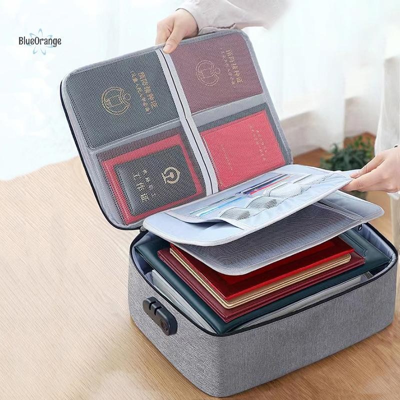 ใหม่ al กระเป๋าเก็บเอกสารธุรกิจ Trip Bank Card Passport Organizer อุปกรณ์การเดินทาง Multi-Layer Storage กระเป๋าถือ hot