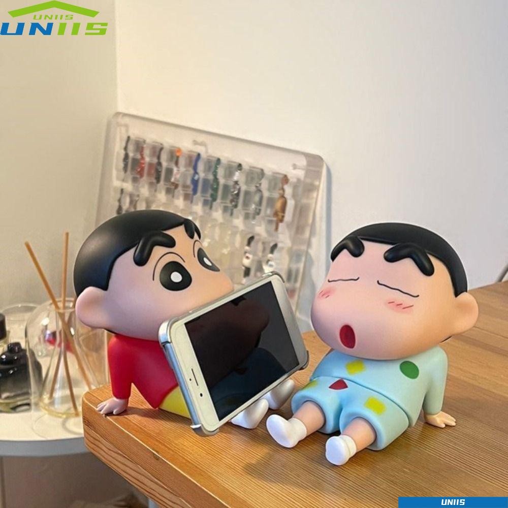 Uniis Crayon Shin-chan, Collection Plastics ขาตั้งโทรศัพท์มือถือ, ของเล่นดีไซน์เก้าอี้ตลกที่วางแท็บเล็ต