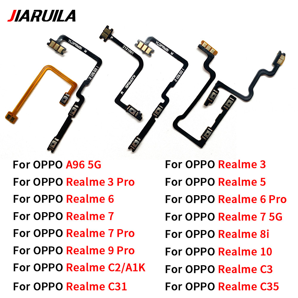 สําหรับOppo A96 5G Realme 3 5 6 7 8I 9 10 Pro C2 A1k C3 C31 C35 เปิด/ปิดระดับเสียงปุ่มควบคุมFlex Cab