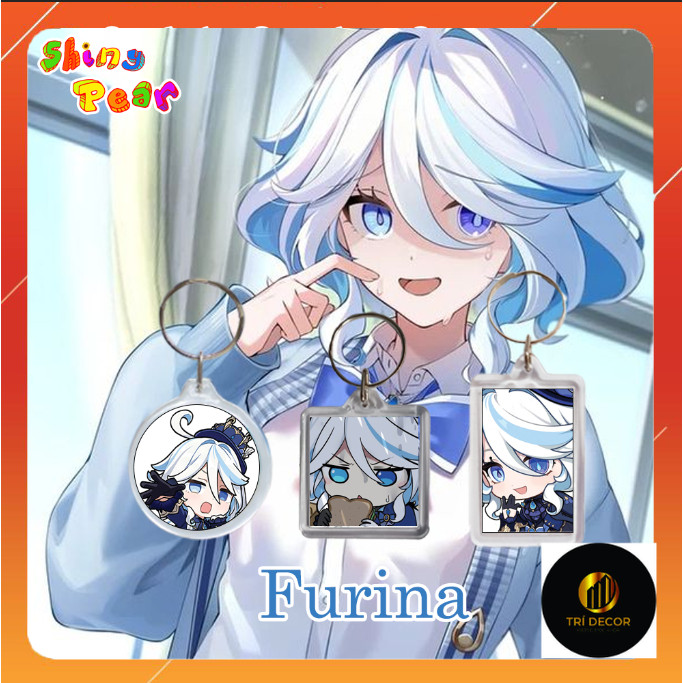 [Genshin Impact] - พวงกุญแจ / พวงกุญแจ เกม Furina Genshin Impact - GI สําหรับตกแต่งและของขวัญ