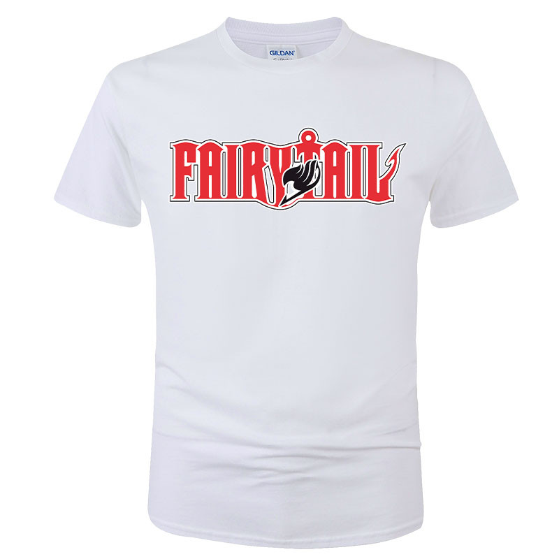 แฟชั่นFairy Tail Tเสื้อผู้ชายฤดูร้อนผ้าฝ้ายการ์ตูนอะนิเมะเสื้อยืดแขนสั้นพิมพ์Tshirtเสื้อผ้าHomme Str