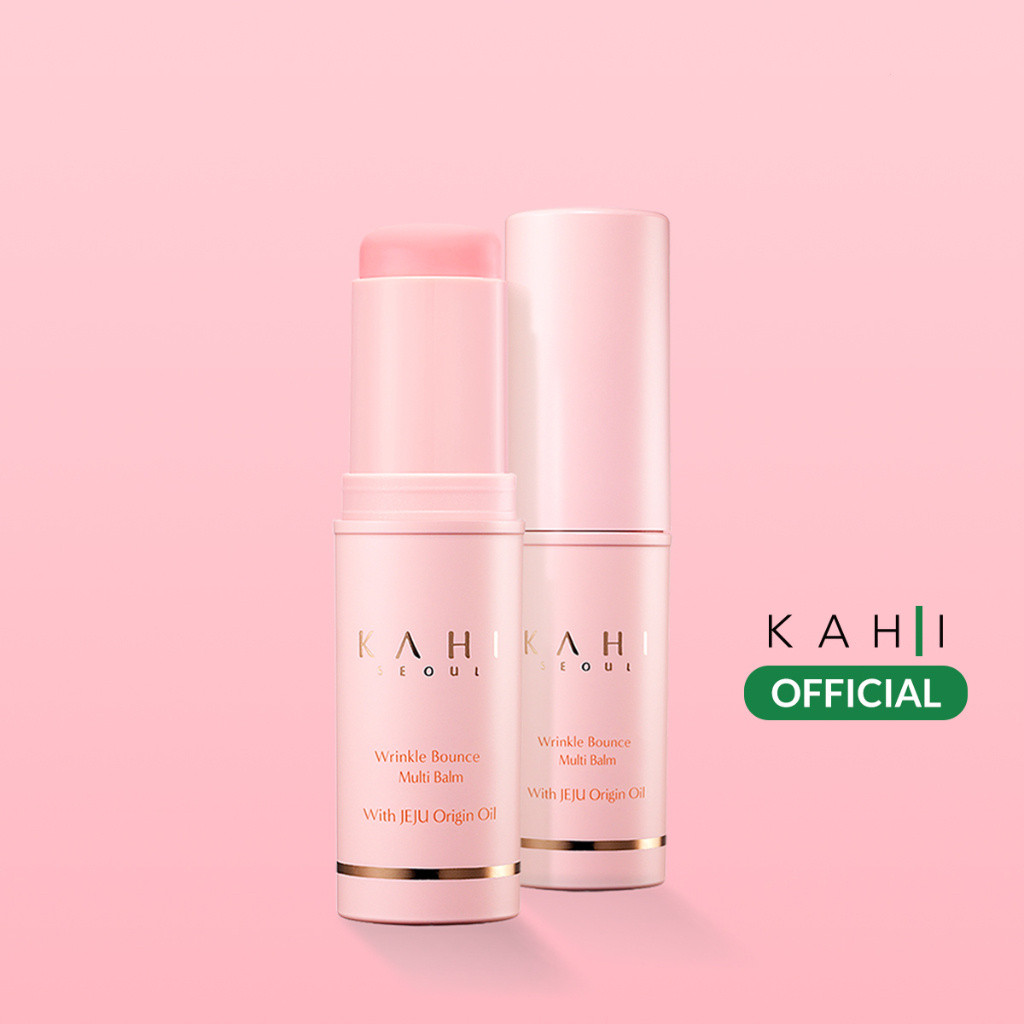 Kahi Wrinkle Bounce Multi Balm (9g) คาฮิ มัลติบาล์ม สูตรอ่อนโยน, ผิวเด้ง, ลดริ้วรอย, เมคอัพติทนนาน