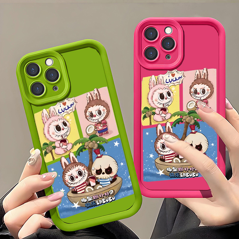 เคส Vivo V40 PRO 5G Y03T Y03 Y18 Y27S Y28S Y28 5G Y38 5G V40E V30E V30 PRO Y100 5G Y53 IQOO Z9X Z9 5G Y0044S LABUBU Luxury Macaron Candy Color soft Cover phone Case