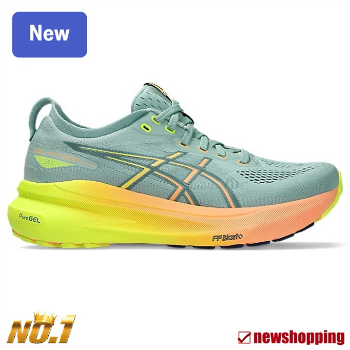 Asics GEL-KAYANO 31สำหรับผู้ชายและผู้หญิงรองเท้ากีฬาสำหรับวิ่งสีเขียวอ่อน