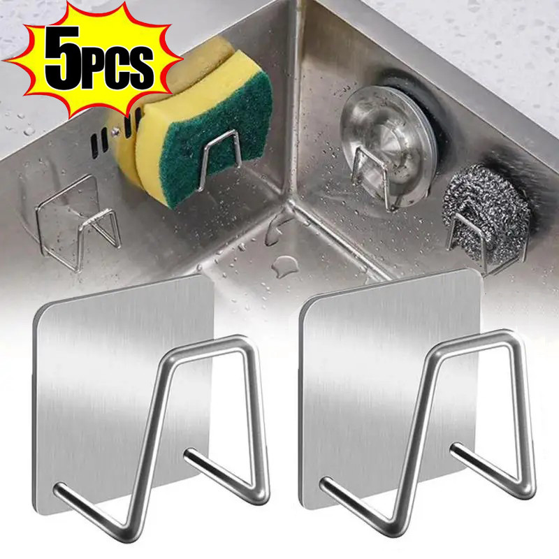 ห้องครัวสแตนเลสอ่างล้างจานชั้นวาง-กาวในตัวท่อระบายน้ําราวตากผ้าผนังตะขอ-ฟองน้ําเก็บอ่างล้างจานท่อระบายน้ําราวตากผ้า-ห้องครัวห้องน้ําอุปกรณ์เก็บ