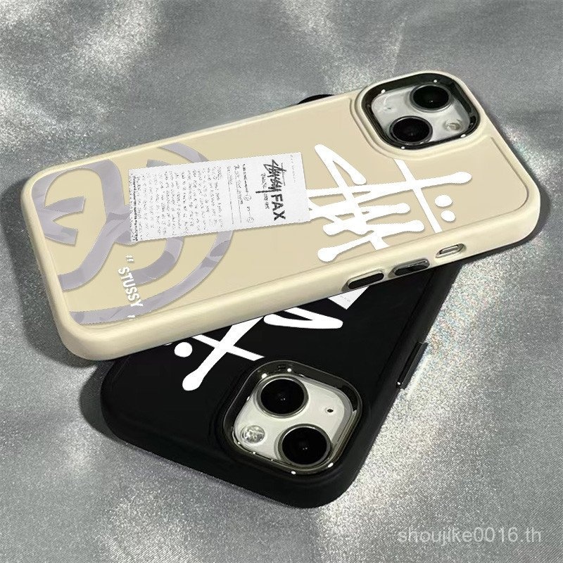 สีเทาแฟชั่นแบรนด์ applicableiphone15promaxapple14/13promaxphone case12/11anti-fallxr /xsoft shell7/8PLUS futu