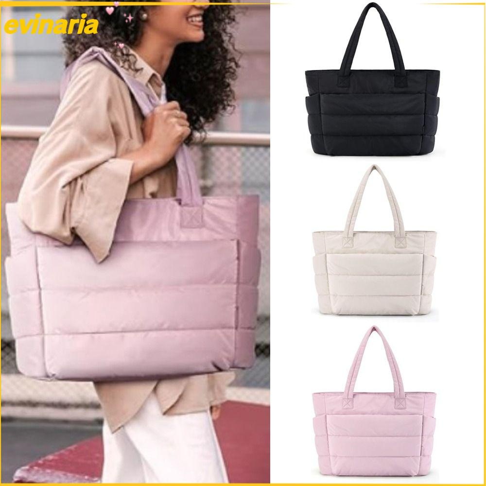 Evinaria กระเป๋าถือผู้หญิง, กระเป๋าหลายช่องความจุขนาดใหญ่ Tote Bag, อเนกประสงค์ Casual Mom Bag สําหรับการเดินทางทํางาน Beach Gym Store