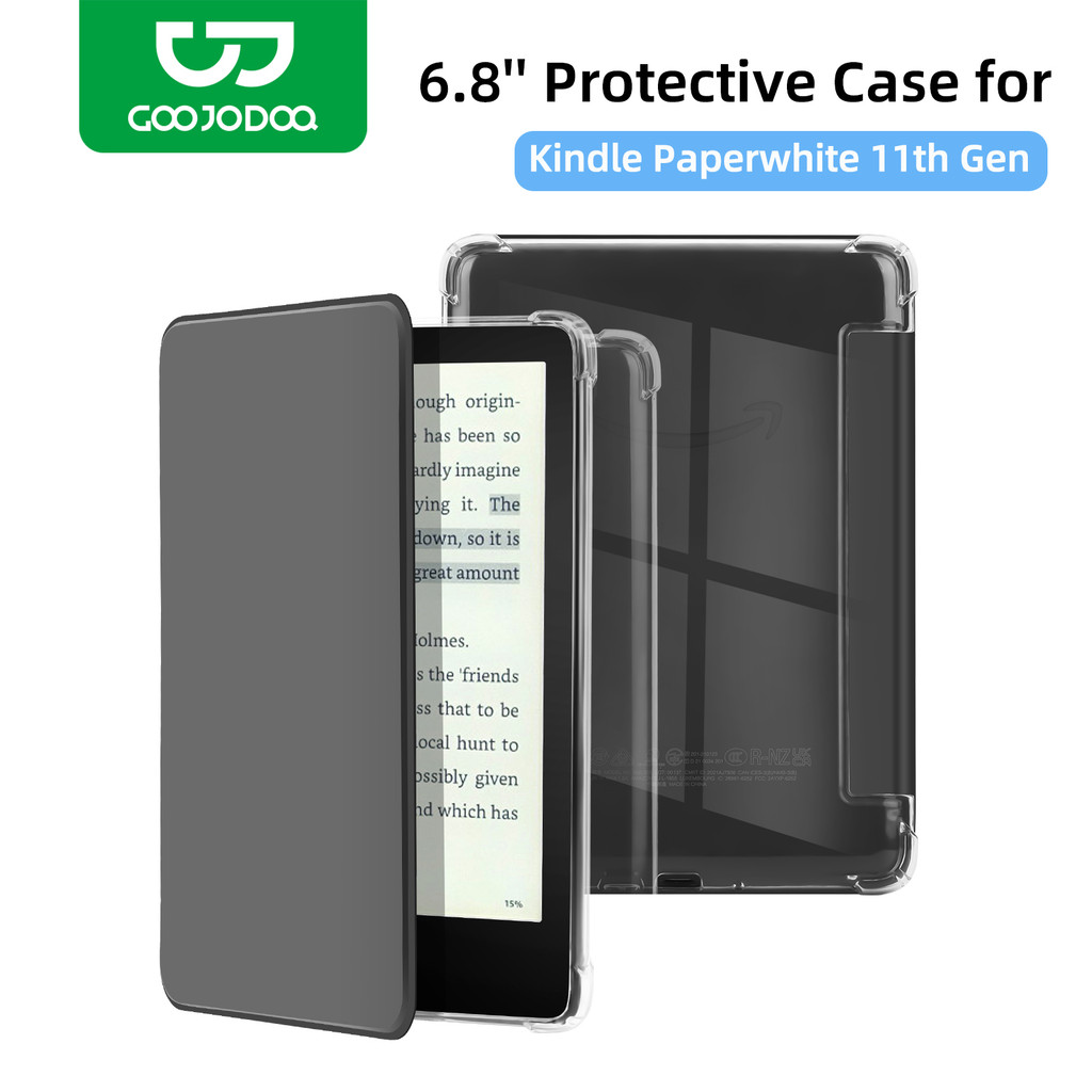GOOJODOQ เคสป้องกันสําหรับ Gen11 Kindle Paperwhite 1:1 แม่พิมพ์ความแม่นยําสูงโปร่งใส Pvc Backplate