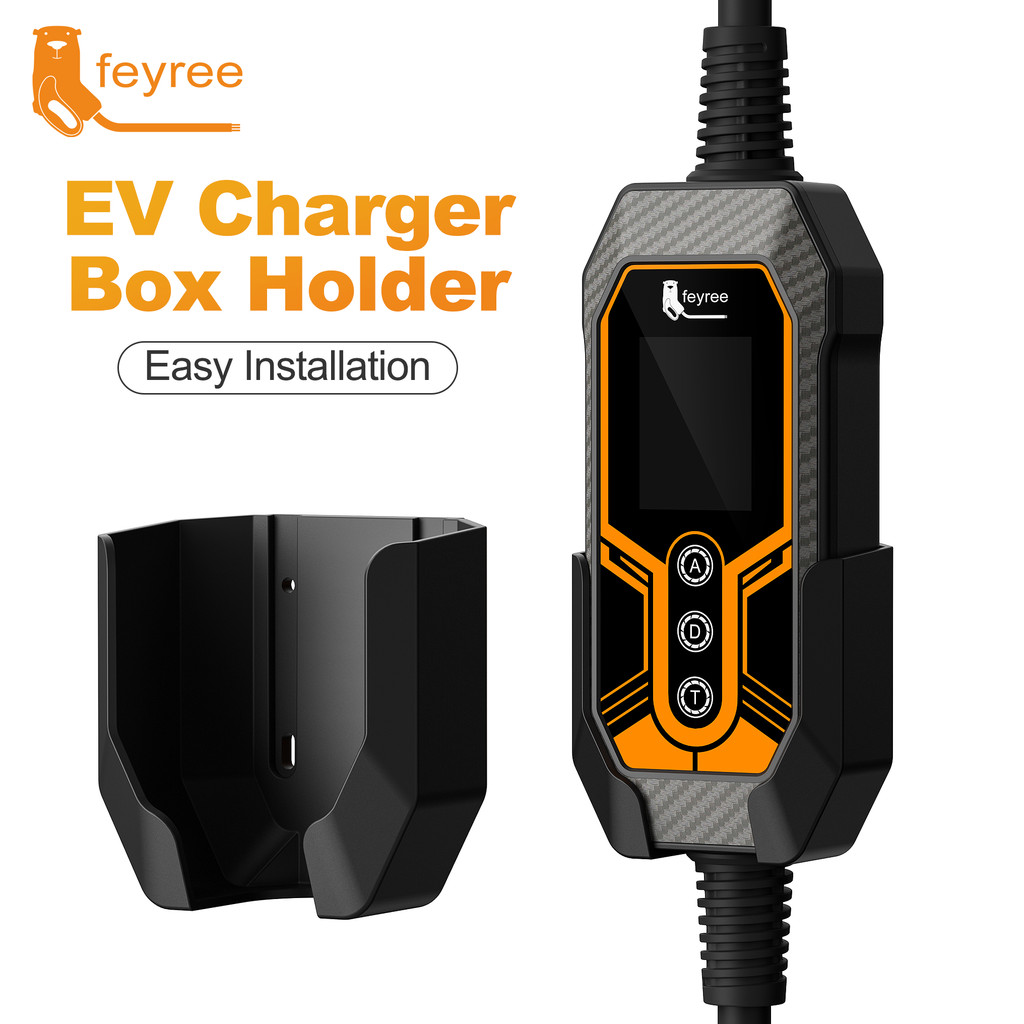 Feyree EV Charger ผู้ถือตะขอความแข็งแรงสูงติดตั้งง่ายคงที่ Wall Mount สําหรับแบบพกพา EV Charger 7KW 