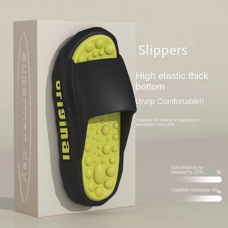 ผู้ชายรองเท้าแตะeva 5.0CM High-Elastic Decompression Anti-Slipรองเท้าแตะกลางแจ้งสบายก้าวบนอึนวดอนุภาคInsol