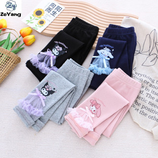 [ZY] 90-140 พร้อมสต็อกเด็กกางเกงลําลองแฟชั่นเลกกิ้งฤดูใบไม้ร…