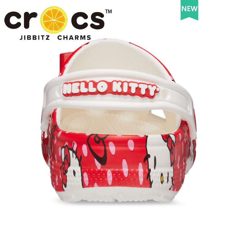 รองเท้า cross แท้  Hello Kitty Red Classic Clog ร้องเท้าหัวโต กันลื่นรองเท้า#210575
