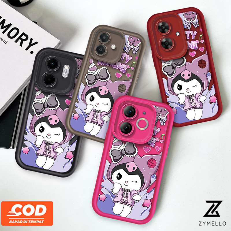เคสโทรศัพท์ OPPO A3X A3 Pro A80 A60 A79 A58 A18 A17 A57 2022 4G A78 A5s A12การ์ตูน Kuromi กันกระแทกเคสโทรศัพท์ TPU