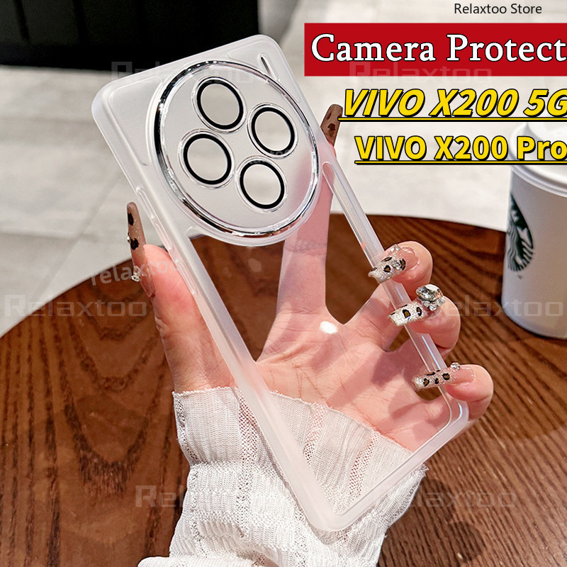 Vivox200ปลอกใสสําหรับvivo X200 Pro X200Pro mini VivoX200ProMini 5G V2419A V2415A V2405Aโปร่งใสนุ่มTPUเคสโทรศัพท์แฟชั่นคู่กันกระแทกกล้องป้องกันปกหลัง