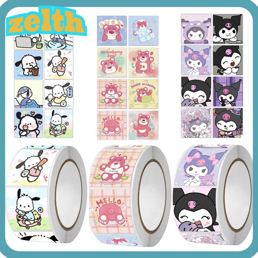 Zelth สติ๊กเกอร์คุโรมิ สติ๊กเกอร์การ์ตูนคุโรมิน้ําหนักเบา สติ๊กเกอร์ฉลากสี่เหลี่ยม DIY ที่น่าสนใจ ของเล่นเด็ก